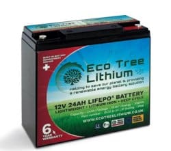 Eco Tree Lithium 12V 24AH  Battery